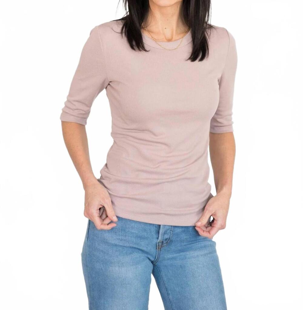 NEW WISHLIST trish ribbed top in mauve